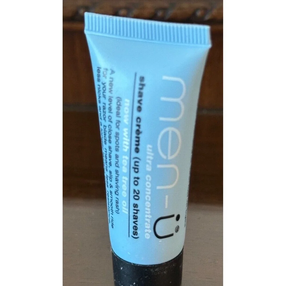 men-u Shave Cream 15ml | Shaving Cream |‎ Tea Tree Oil ideal for Spots and Rash